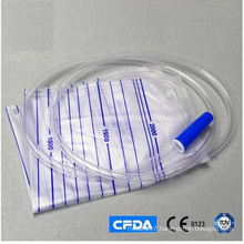 2000ml Plastic Urine Drainage Bag with Liquid Clamp